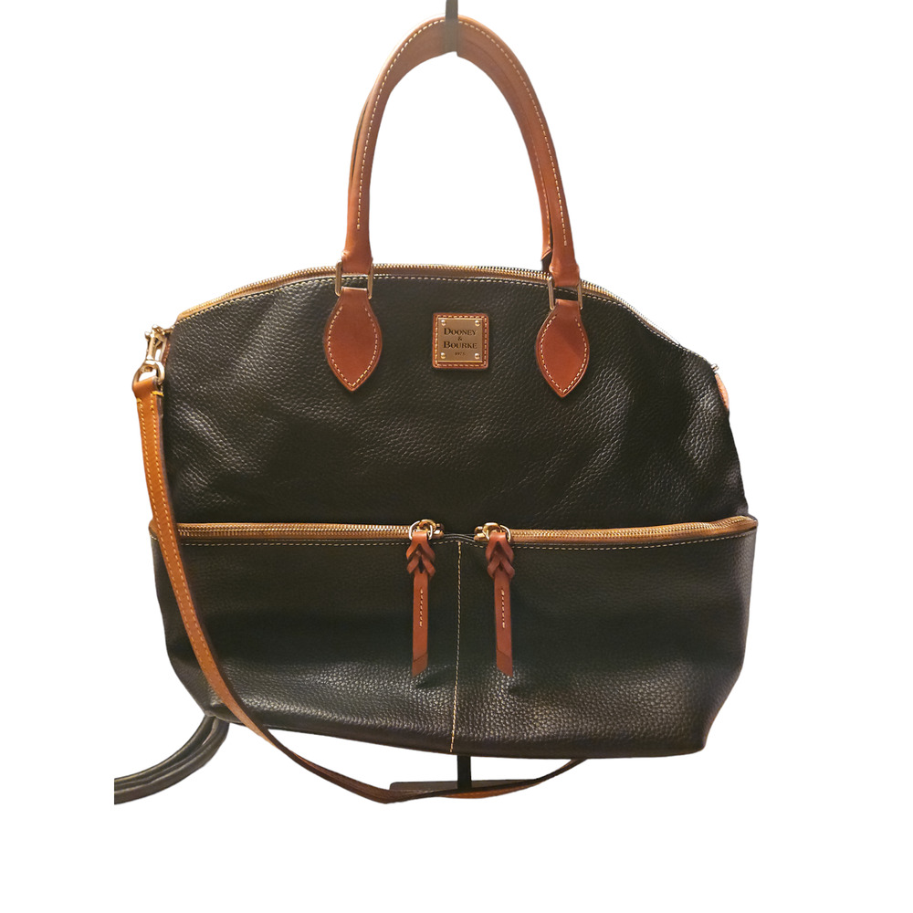 Dooney & Bourke Black and Brown Shoulder Bag